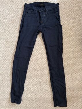 Hudson Jeans Women's Skinny Jeans in waxed Dark Blue